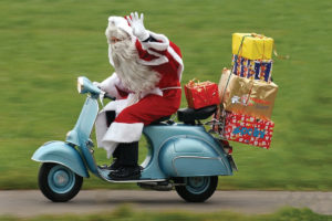 Babbo Natale in Vespa