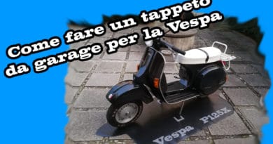 Tappeto da garage per la Vespa