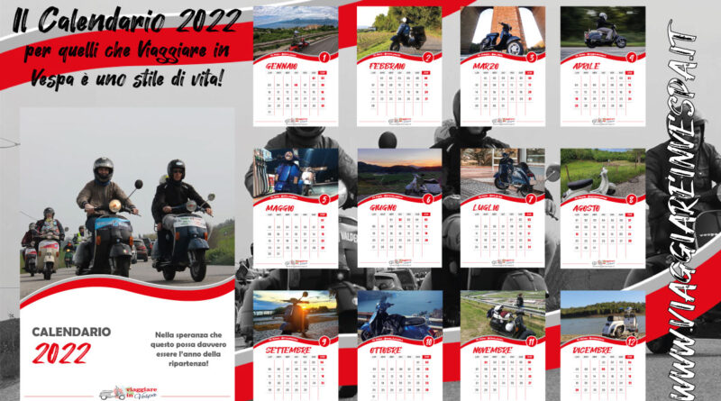 Calendario 2022 di Viaggiare in Vespa