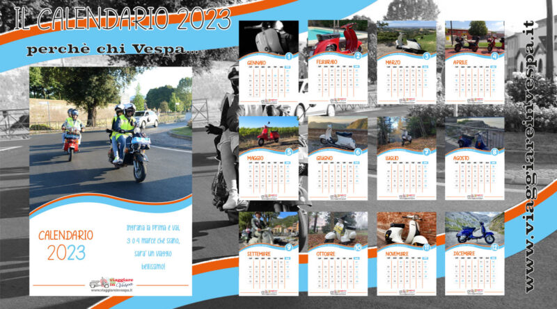 Calendario 2023 viaggiareinvespa.it