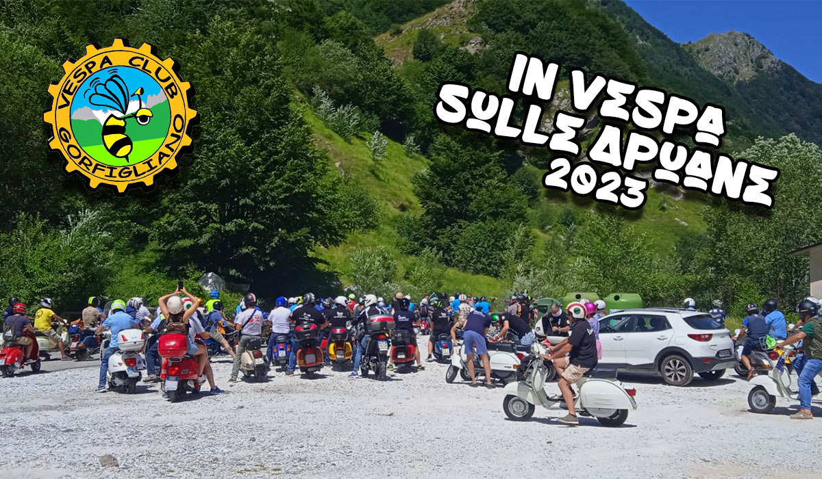 in vespa sulle apuane 2023